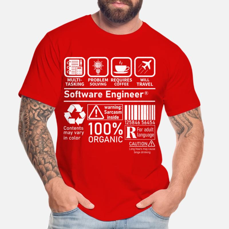 software engineer multi tasking problem solving Männer Premium Bio T-Shirt