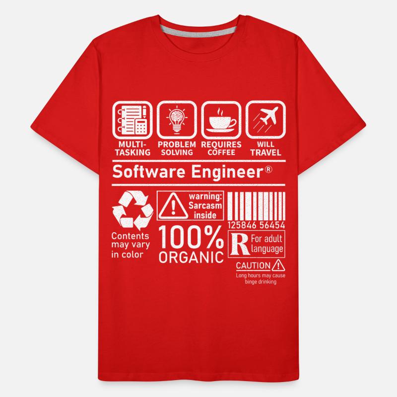 software engineer multi tasking problem solving Männer Premium Bio T-Shirt