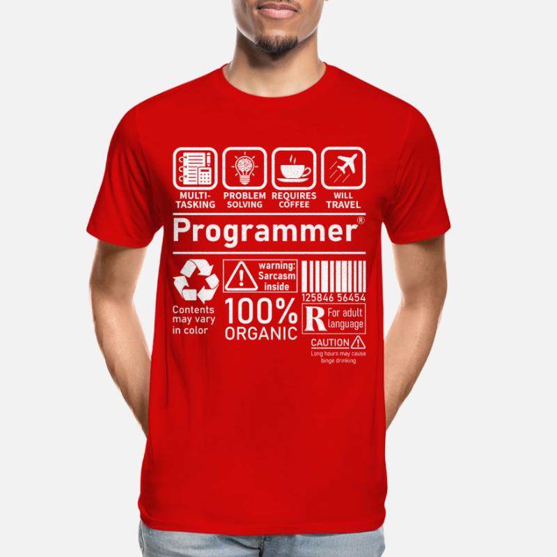 Programmeur multitâche, la résolution de problèmes nécessite T-shirt bio Premium Homme