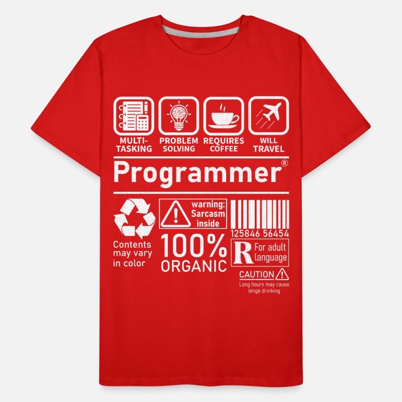 Programmeur multitâche, la résolution de problèmes nécessite T-shirt bio Premium Homme