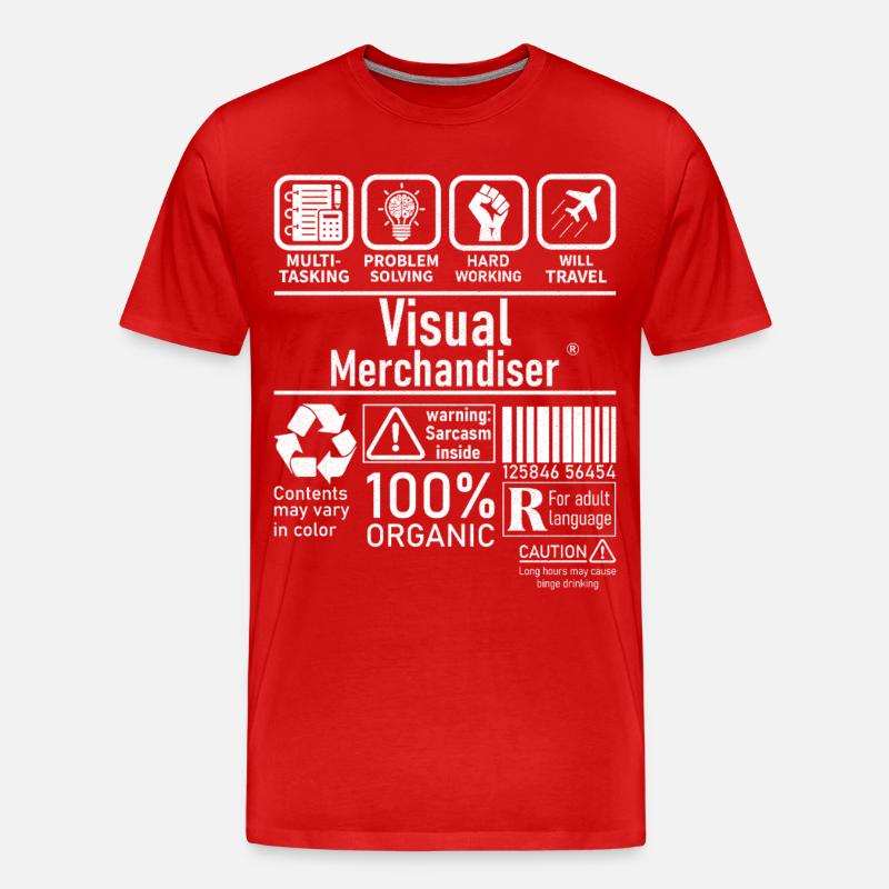 Visual Merchandiser résolution de problèmes multitâches - T-shirt bio Premium Homme - rouge