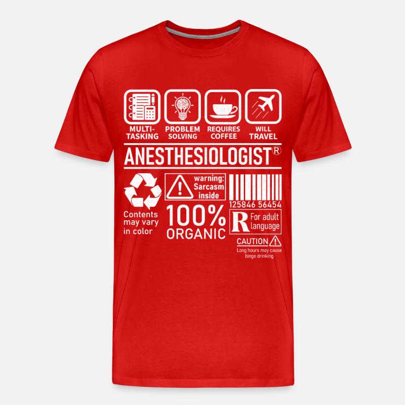 Anestesista multi tasking problem solving - Maglietta ecologica premium da uomo - rosso