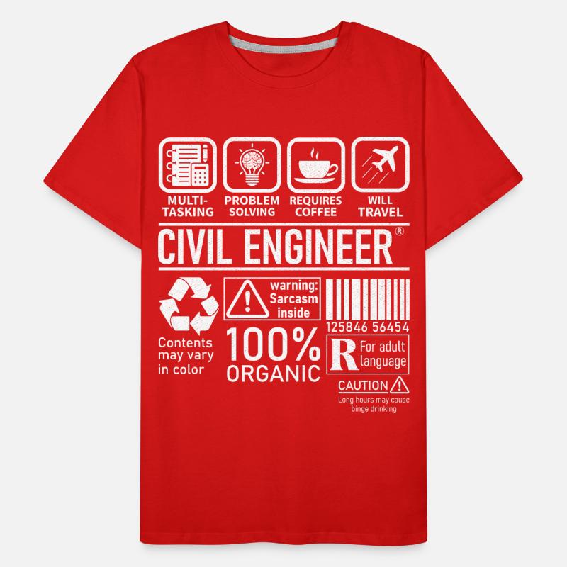 Civil Engineer multi tasking problem solving Men's Premium Organic T-Shirt