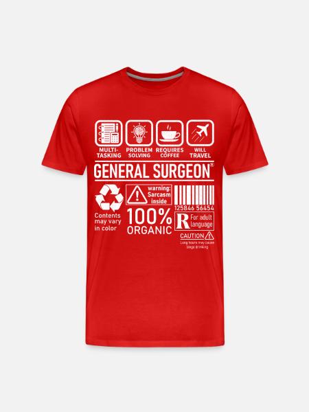 General Surgeon multi tasking problem solving - Männer Premium Bio T-Shirt - Rot
