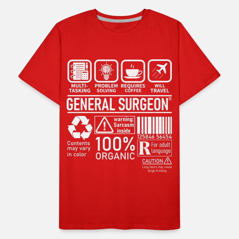 Chirurgien généraliste multitâche résolution de problèmes T-shirt bio Premium Homme