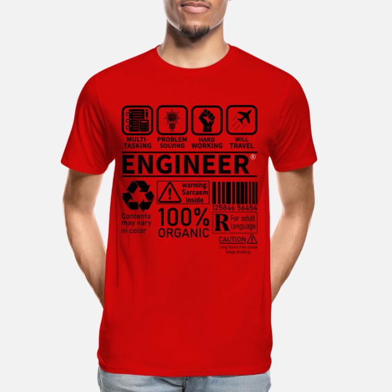 engineer multi tasking problem solving working Männer Premium Bio T-Shirt