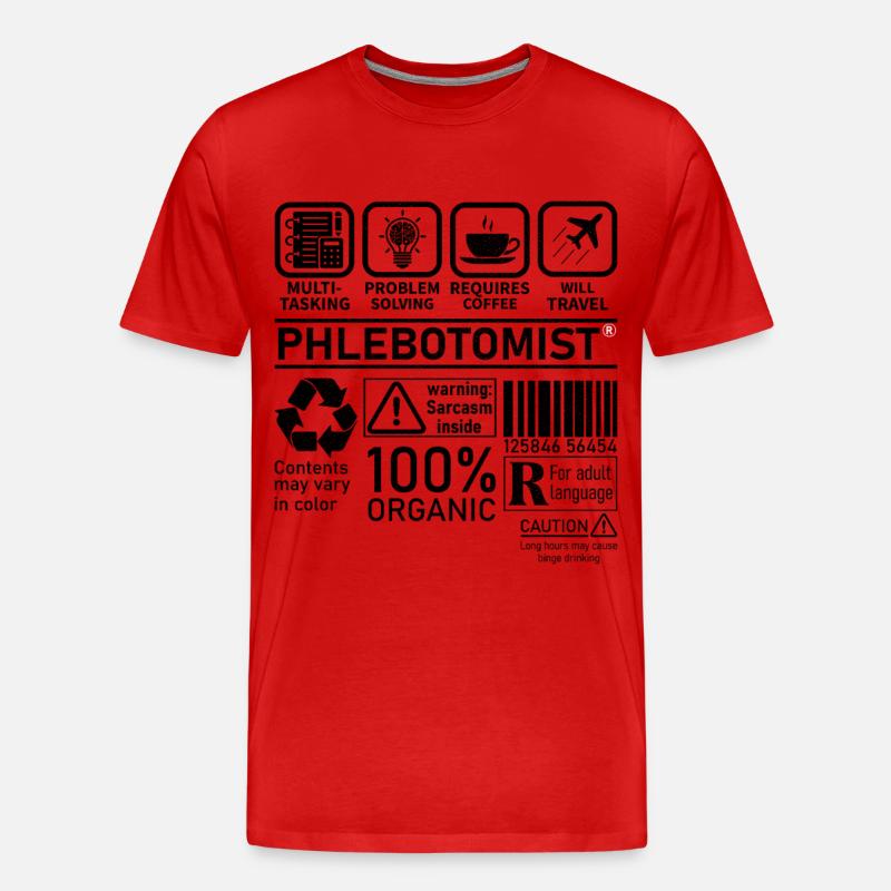 Phlebotomist multi tasking problem solving - Männer Premium Bio T-Shirt - Rot