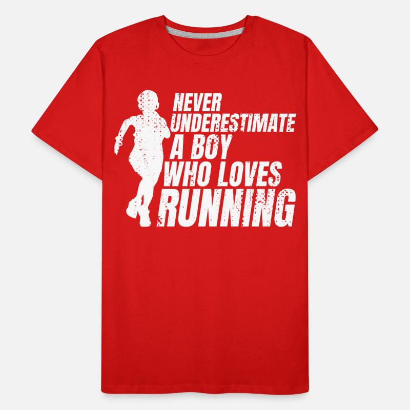 Funny Runner Boy Men's Premium Organic T-Shirt
