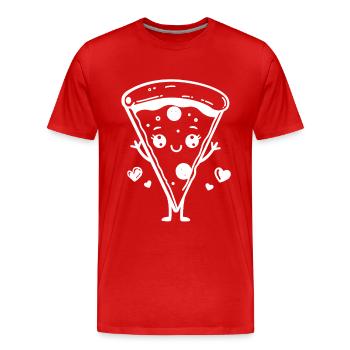 Style Pizza BD - T-shirt bio Premium Homme - rouge - Devant - Damien (186cm)