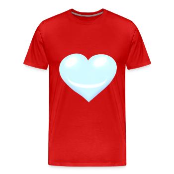 Coeur Coeurs Emotion Visage - T-shirt bio Premium Homme - rouge - Devant - Damien (186cm)