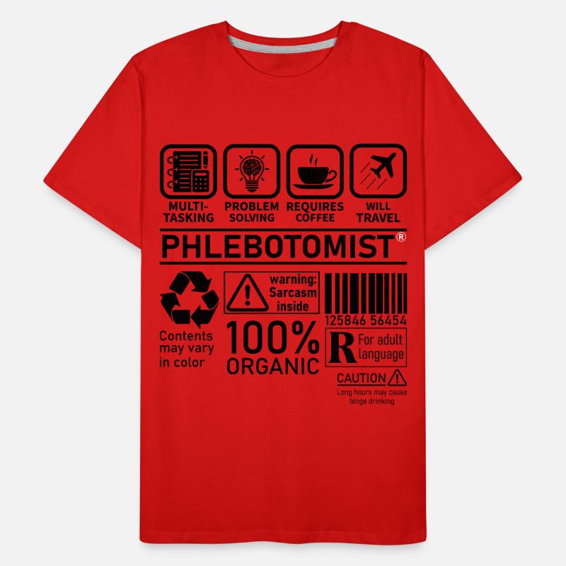 Phlébotomiste multitâche résolution de problèmes T-shirt bio Premium Homme