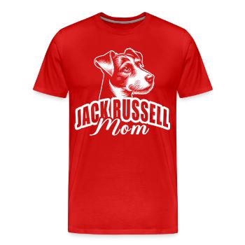 "Jack Russell Mom" with dog head - Men's Premium Organic T-Shirt - red - Front - Damien (186cm)