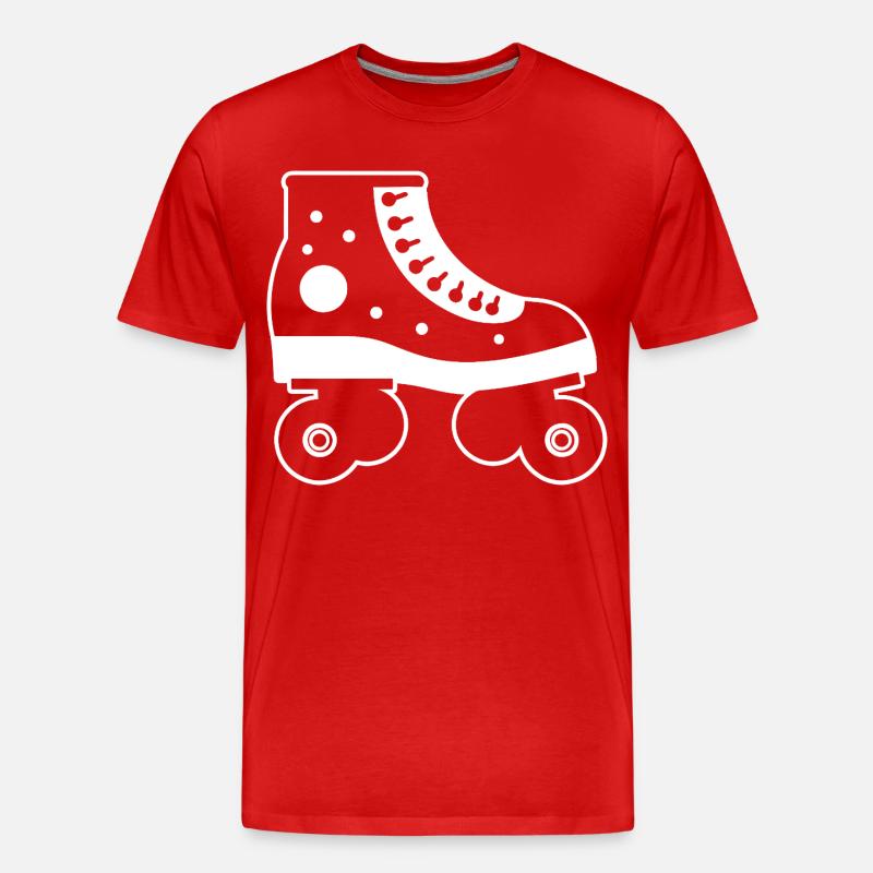 Rollschuhe Cartoon-Stil - Männer Premium Bio T-Shirt - Rot
