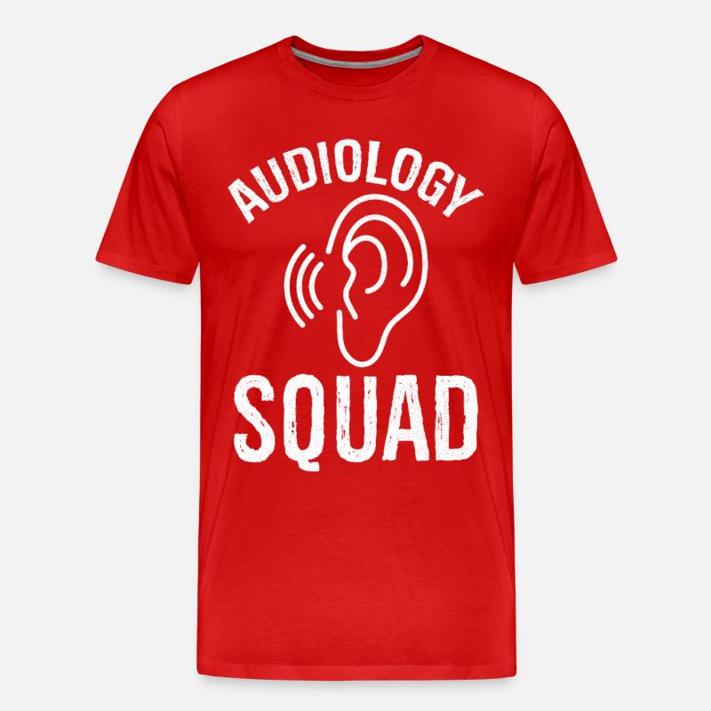 audiology squad - Männer Premium Bio T-Shirt - Rot
