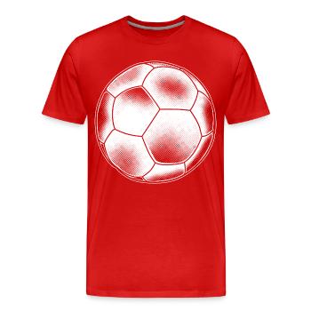 Handball Graphics - Men's Premium Organic T-Shirt - red - Front - Damien (186cm)