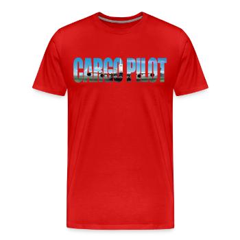 Pilote de fret - T-shirt bio Premium Homme - rouge - Devant - Damien (186cm)