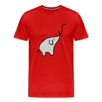 Elephan - Men's Premium Organic T-Shirt - red - Front - Damien (186cm)