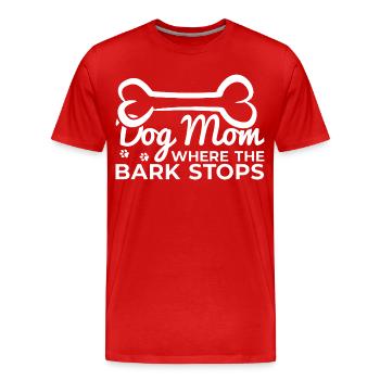 Lustige Hundemutter - Männer Premium Bio T-Shirt - Rot - Vorne - Damien (186cm)