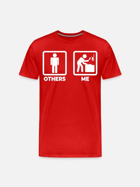 Me as a butcher - Men's Premium Organic T-Shirt - red