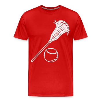Croquis de crosse - T-shirt bio Premium Homme - rouge - Devant - Damien (186cm)