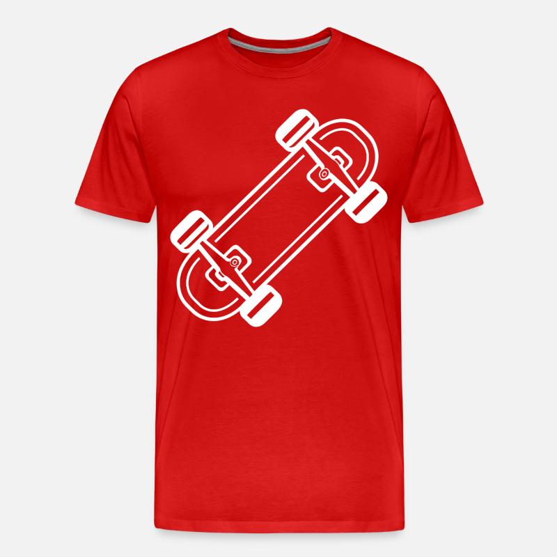Skateboard Comic-Stil - Männer Premium Bio T-Shirt - Rot