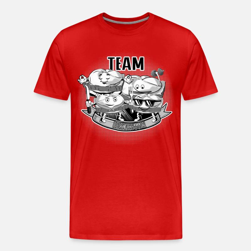 Team Leberkassemmel – Snack Squad! - Männer Premium Bio T-Shirt - Rot