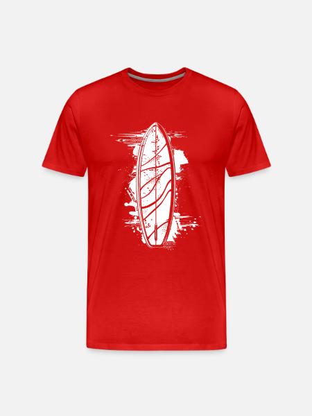 Surfboard Street Art - Men's Premium Organic T-Shirt - red