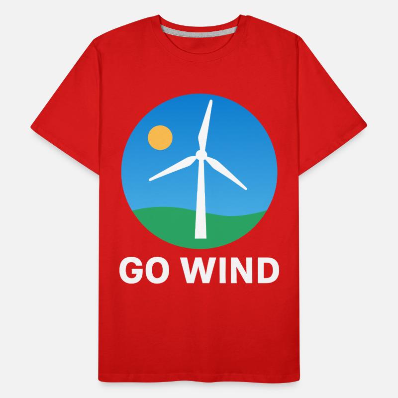 Pour l’énergie éolienne - Clair et durable - L’énergie éolienne T-shirt bio Premium Homme