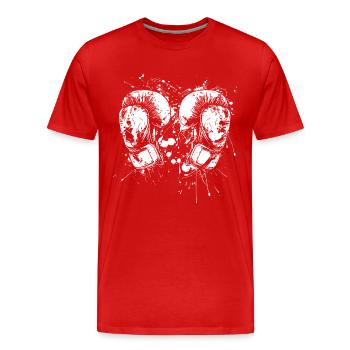 Kickboxhandschuhe Streetart - Männer Premium Bio T-Shirt - Rot - Vorne - Damien (186cm)