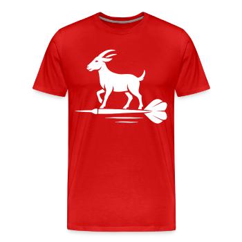 Bock auf Dart - T-shirt bio Premium Homme - rouge - Devant - Damien (186cm)