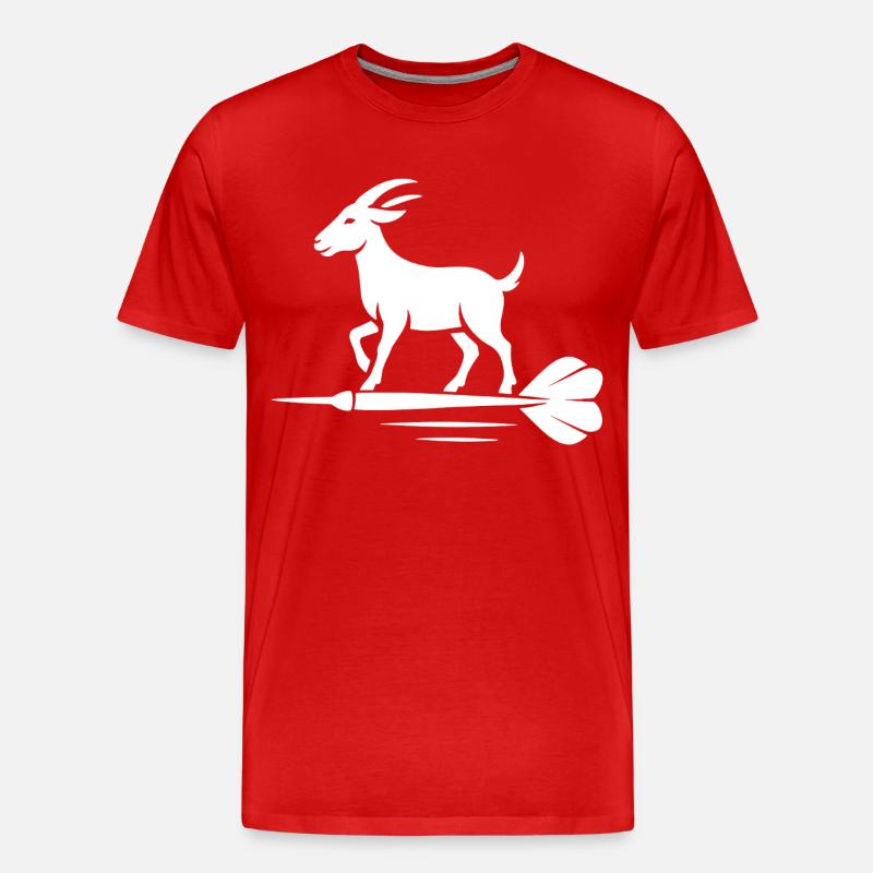 Bock auf Dart - Männer Premium Bio T-Shirt - Rot