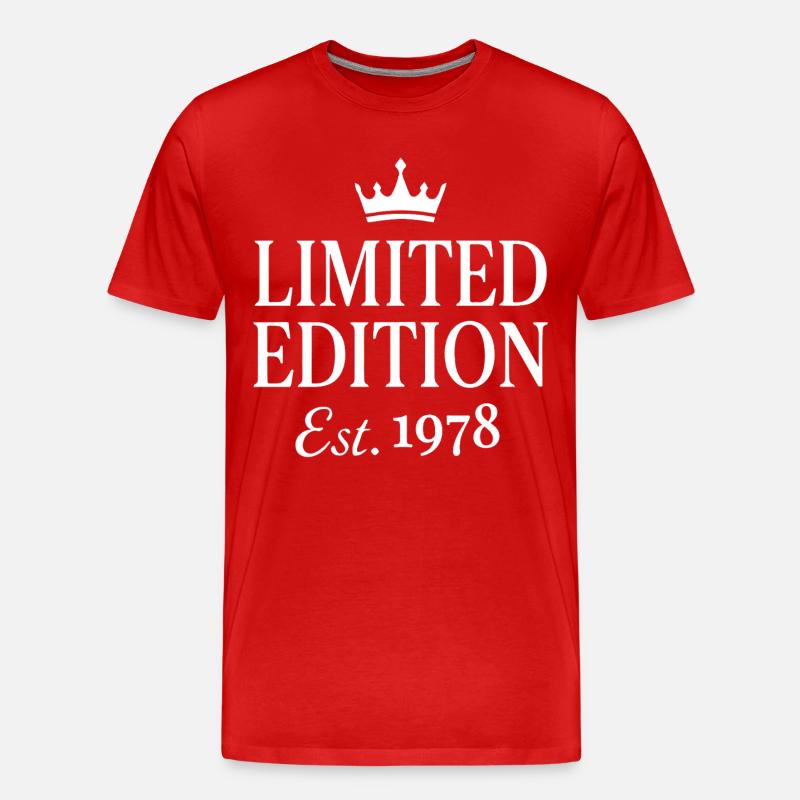 Limited Edition Est. 1978 - Männer Premium Bio T-Shirt - Rot