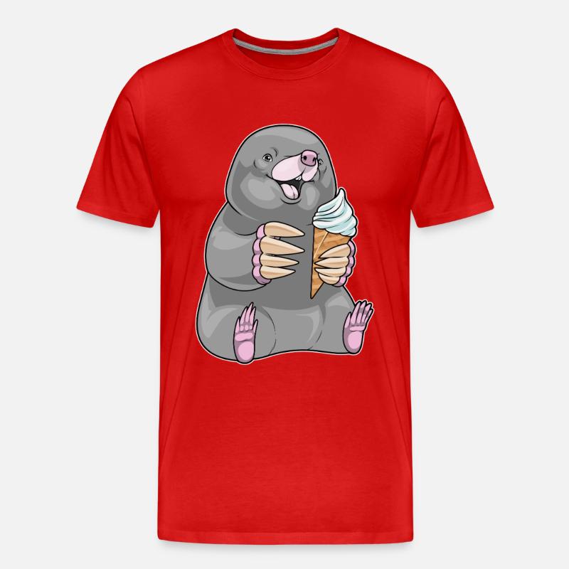 Glace Mole Waffle - T-shirt bio Premium Homme - rouge