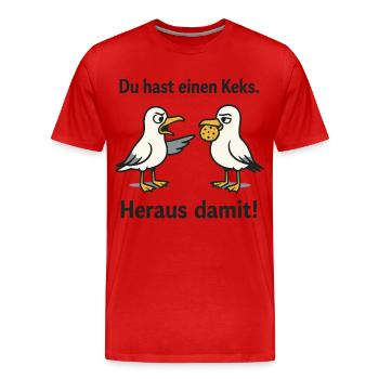Vous avez un cookie avec - T-shirt bio Premium Homme - rouge - Devant - Damien (186cm)