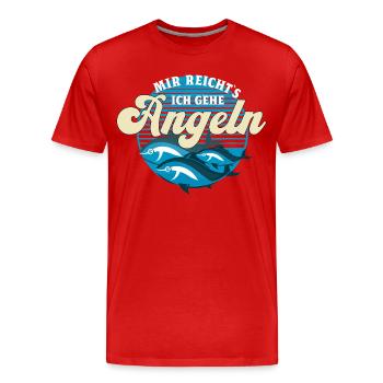Angler Chaos Motiv Design Fischer angeln Geschenk - Männer Premium Bio T-Shirt - Rot - Vorne - Damien (186cm)