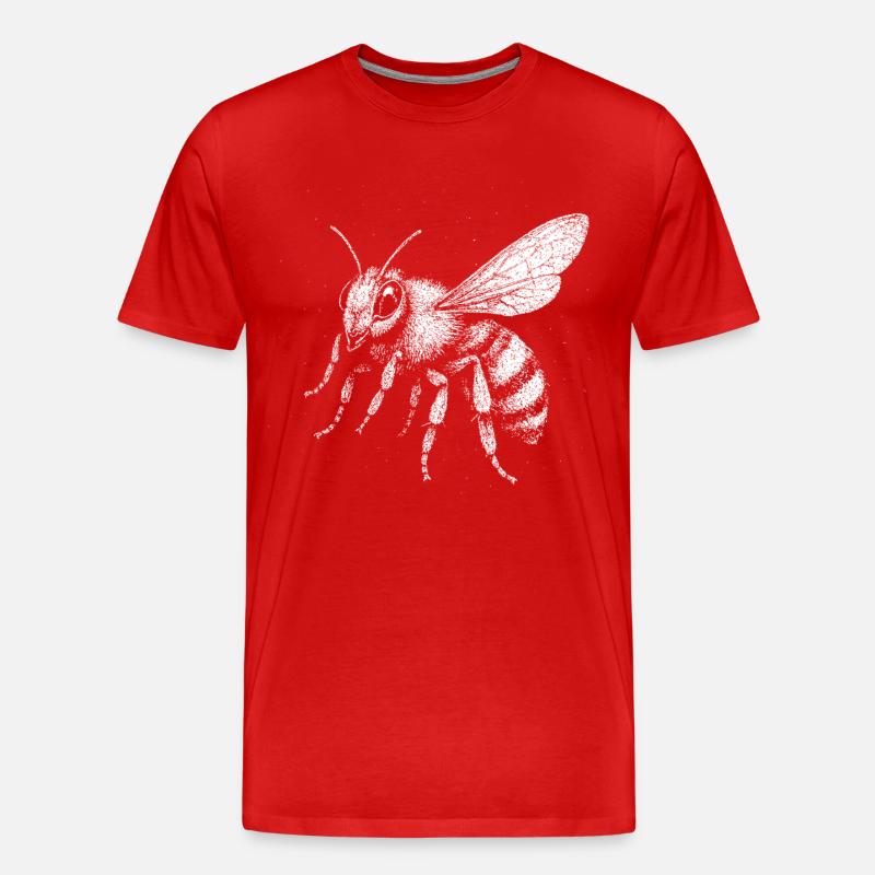 Eine Biene - Männer Premium Bio T-Shirt - Rot