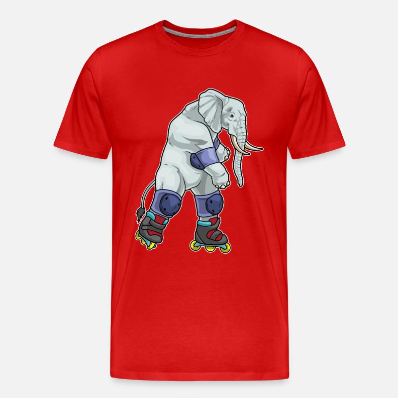 Elefant Inline skating Inline skates - Men's Premium Organic T-Shirt - red