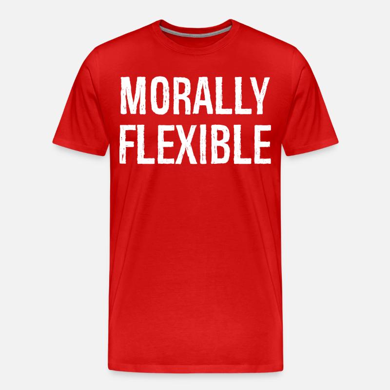 moralisch flexibel - Männer Premium Bio T-Shirt - Rot