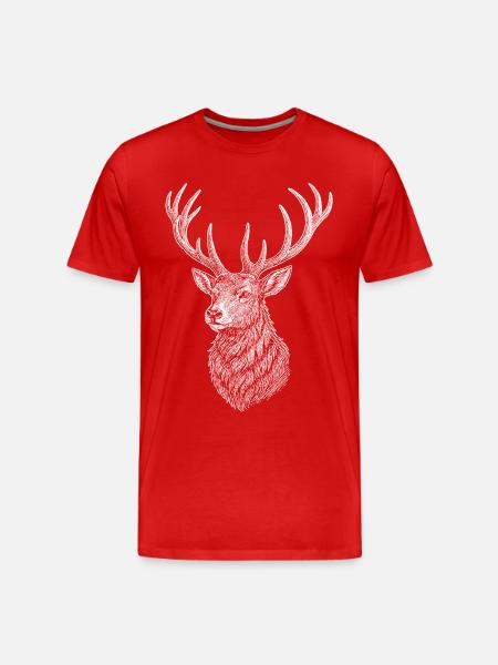Deer - Men's Premium Organic T-Shirt - red