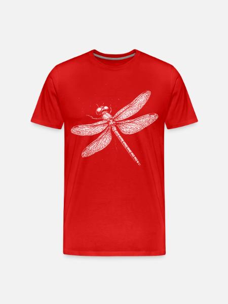 Dragonfly - Men's Premium Organic T-Shirt - red