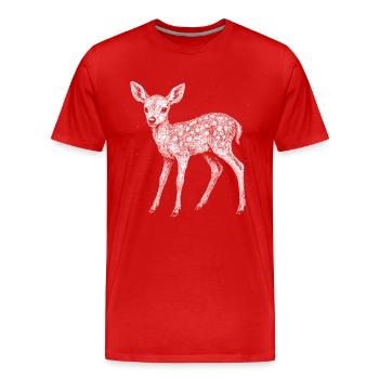 Rehkitz - Männer Premium Bio T-Shirt - Rot - Vorne - Damien (186cm)