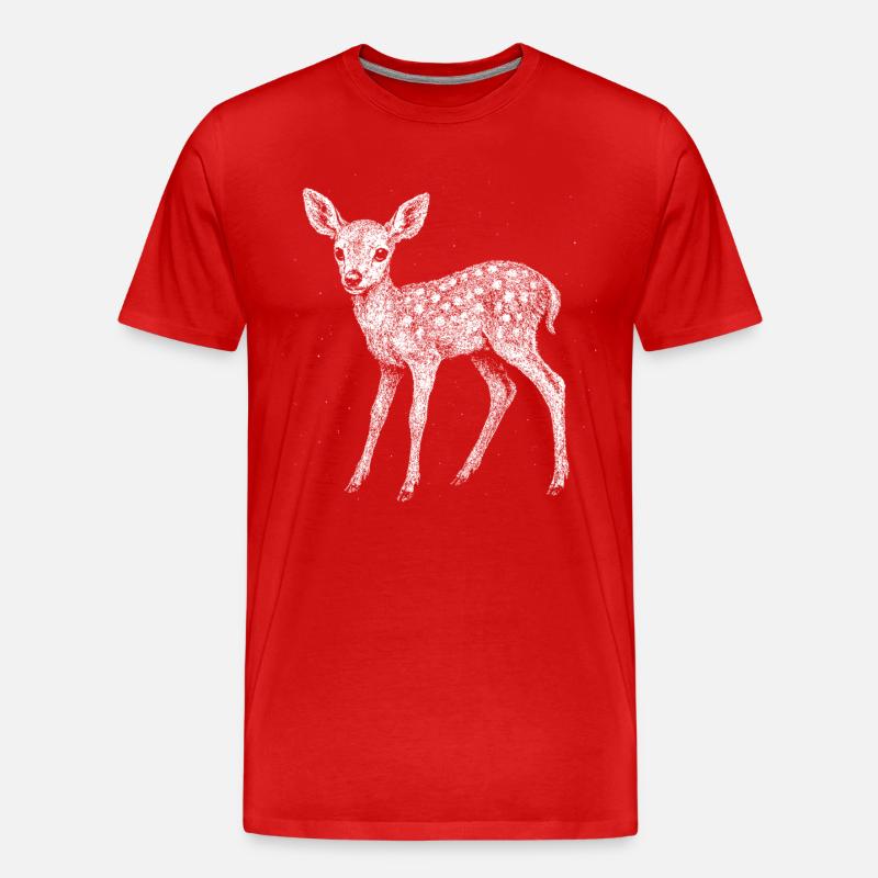Rehkitz - Männer Premium Bio T-Shirt - Rot