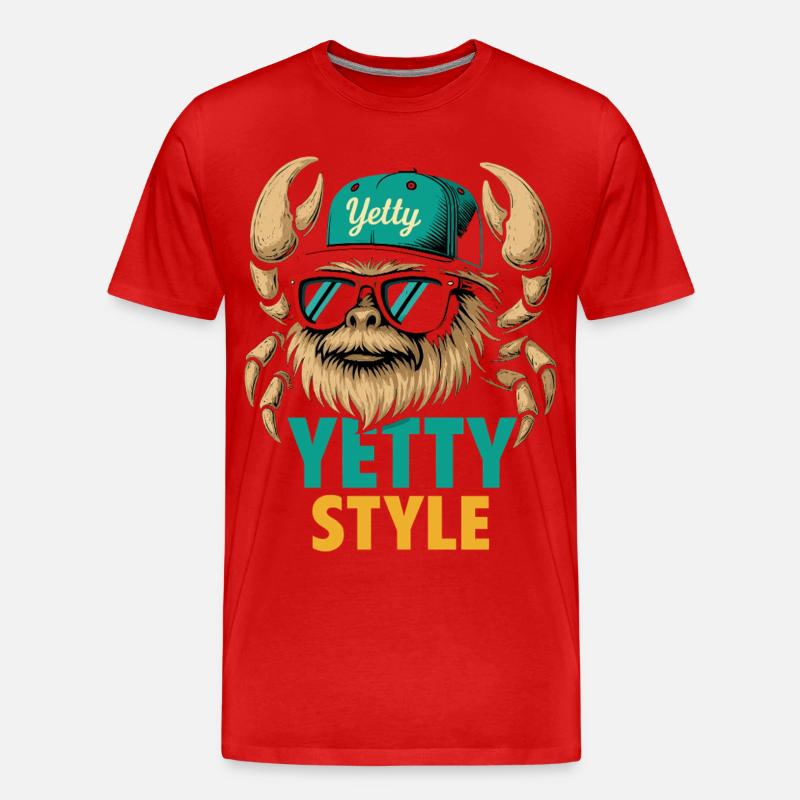 Graphisme Yeti Style Yetty - T-shirt bio Premium Homme - rouge