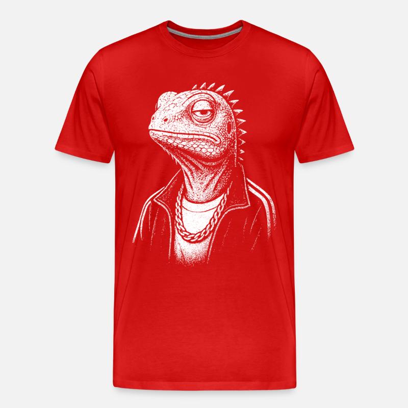 Street-Style Echse - Männer Premium Bio T-Shirt - Rot