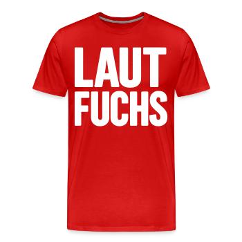 LAUTFUCHS - Männer Premium Bio T-Shirt - Rot - Vorne - Damien (186cm)