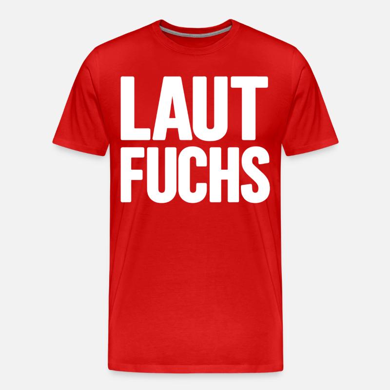 LAUTFUCHS - Männer Premium Bio T-Shirt - Rot