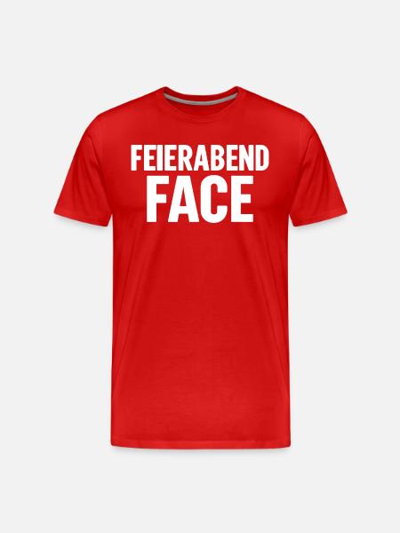 FEIERABEND FACE - Männer Premium Bio T-Shirt - Rot
