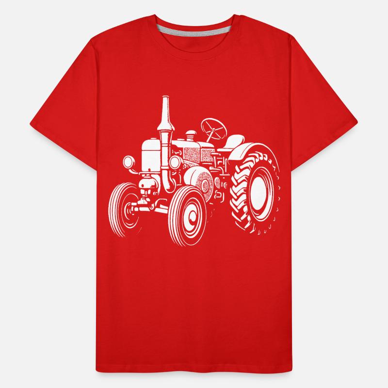 Nostalgischer Ackerheld Männer Premium Bio T-Shirt