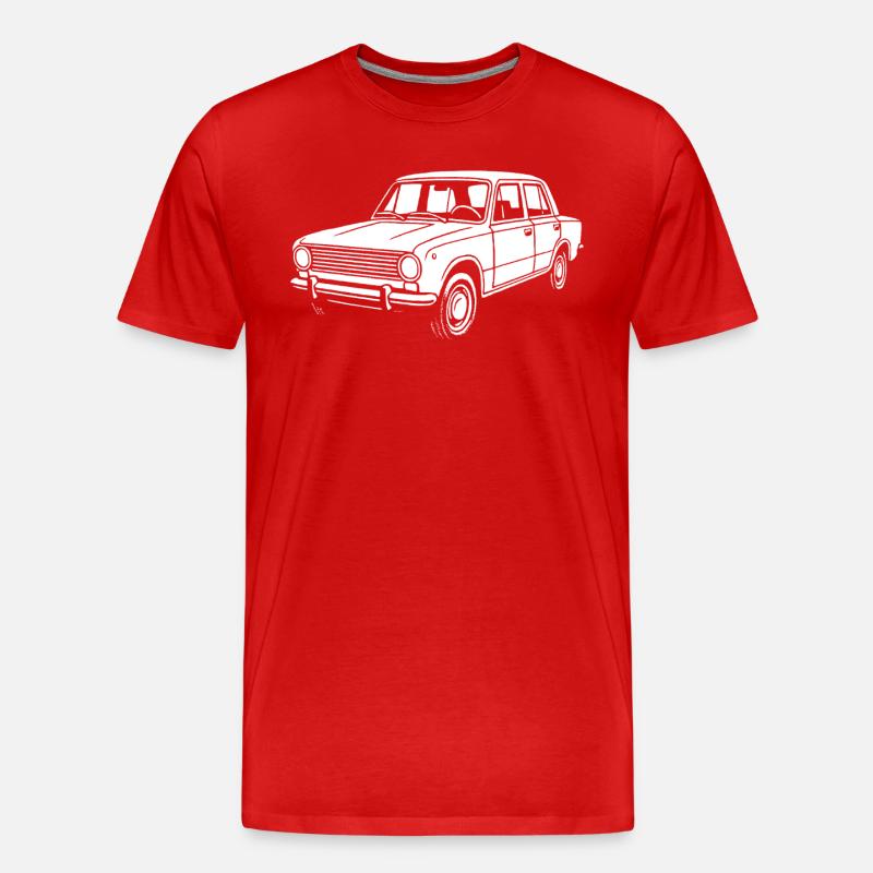 Straßenklassiker Ostblock - Männer Premium Bio T-Shirt - Rot
