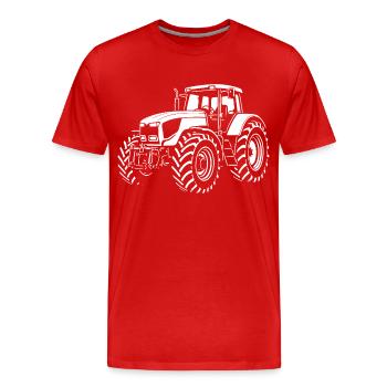 Puissance sur le terrain - T-shirt bio Premium Homme - rouge - Devant - Damien (186cm)